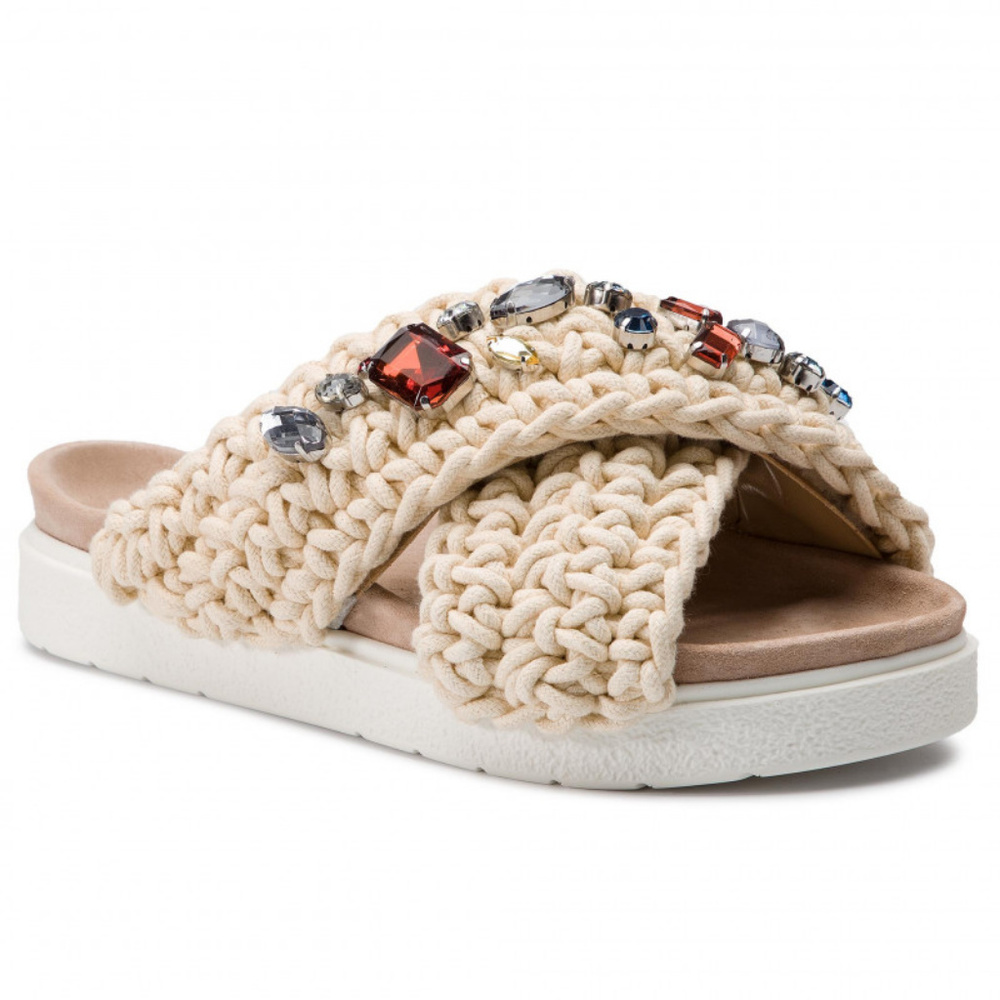 Inuikii WOVEN STONES WHITE sandals